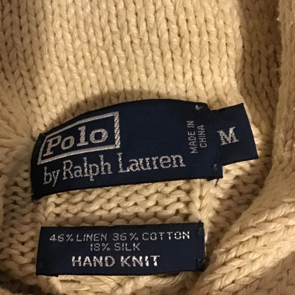 🔥🔥POLO BY RALPH LAUREN, MEDIUM, SEE PHOTOS, HAND KNIT CABLE SWEATER - Picture 8 of 8